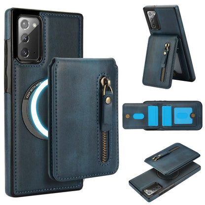 Zipper Wallet Split MagSafe Leather Back Phone Case, For Samsung Galaxy S21 5G, For Samsung Galaxy S21+ 5G, For Samsung Galaxy S21 Ultra 5G, For Samsung Galaxy Note20 Ultra, For Samsung Galaxy Note20