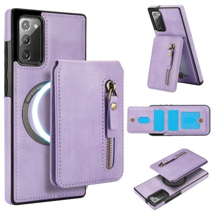 Zipper Wallet Split MagSafe Leather Back Phone Case, For Samsung Galaxy S21 5G, For Samsung Galaxy S21+ 5G, For Samsung Galaxy S21 Ultra 5G, For Samsung Galaxy Note20 Ultra, For Samsung Galaxy Note20