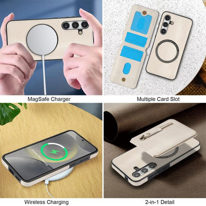 Zipper Wallet Split MagSafe Leather Back Phone Case, For Samsung Galaxy S24 FE 5G, For Samsung Galaxy S24 Ultra 5G, For Samsung Galaxy S24+ 5G, For Samsung Galaxy S24 5G, For Samsung Galaxy S23 FE 5G, For Samsung Galaxy S23 Ultra 5G