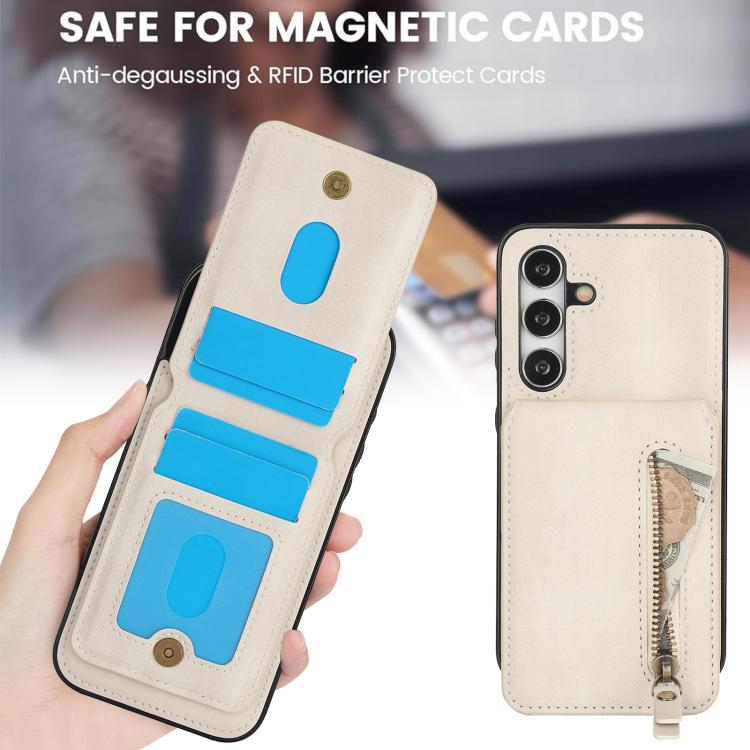 Zipper Wallet Split MagSafe Leather Back Phone Case, For Samsung Galaxy S24 FE 5G, For Samsung Galaxy S24 Ultra 5G, For Samsung Galaxy S24+ 5G, For Samsung Galaxy S24 5G, For Samsung Galaxy S23 FE 5G, For Samsung Galaxy S23 Ultra 5G