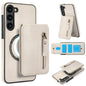 Zipper Wallet Split MagSafe Leather Back Phone Case, For Samsung Galaxy S23+ 5G, For Samsung Galaxy S23 5G, For Samsung Galaxy S22 Ultra 5G, For Samsung Galaxy S22+ 5G, For Samsung Galaxy S22 5G, For Samsung Galaxy S21 FE 5G