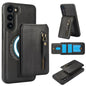 Zipper Wallet Split MagSafe Leather Back Phone Case, For Samsung Galaxy S23+ 5G, For Samsung Galaxy S23 5G, For Samsung Galaxy S22 Ultra 5G, For Samsung Galaxy S22+ 5G, For Samsung Galaxy S22 5G, For Samsung Galaxy S21 FE 5G