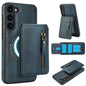 Zipper Wallet Split MagSafe Leather Back Phone Case, For Samsung Galaxy S23+ 5G, For Samsung Galaxy S23 5G, For Samsung Galaxy S22 Ultra 5G, For Samsung Galaxy S22+ 5G, For Samsung Galaxy S22 5G, For Samsung Galaxy S21 FE 5G