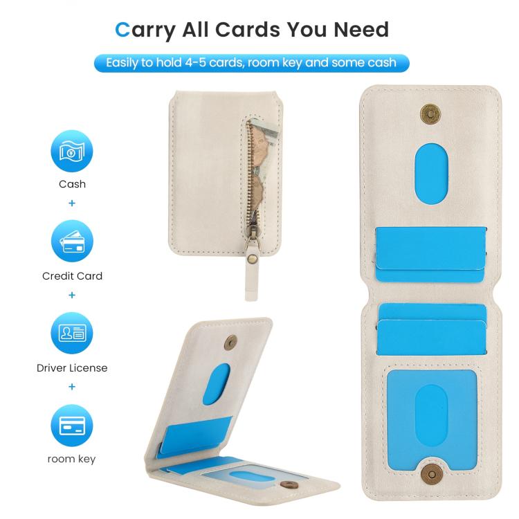 Zipper Wallet Split MagSafe Leather Back Phone Case, For Samsung Galaxy S23+ 5G, For Samsung Galaxy S23 5G, For Samsung Galaxy S22 Ultra 5G, For Samsung Galaxy S22+ 5G, For Samsung Galaxy S22 5G, For Samsung Galaxy S21 FE 5G