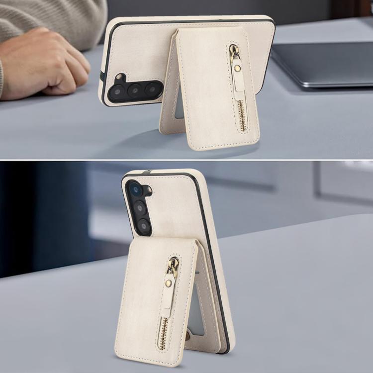 Zipper Wallet Split MagSafe Leather Back Phone Case, For Samsung Galaxy S23+ 5G, For Samsung Galaxy S23 5G, For Samsung Galaxy S22 Ultra 5G, For Samsung Galaxy S22+ 5G, For Samsung Galaxy S22 5G, For Samsung Galaxy S21 FE 5G