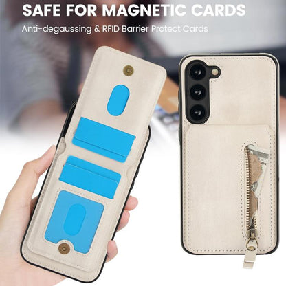 Zipper Wallet Split MagSafe Leather Back Phone Case, For Samsung Galaxy S23+ 5G, For Samsung Galaxy S23 5G, For Samsung Galaxy S22 Ultra 5G, For Samsung Galaxy S22+ 5G, For Samsung Galaxy S22 5G, For Samsung Galaxy S21 FE 5G