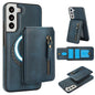 Zipper Wallet Split MagSafe Leather Back Phone Case, For Samsung Galaxy S23+ 5G, For Samsung Galaxy S23 5G, For Samsung Galaxy S22 Ultra 5G, For Samsung Galaxy S22+ 5G, For Samsung Galaxy S22 5G, For Samsung Galaxy S21 FE 5G