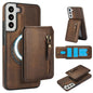 Zipper Wallet Split MagSafe Leather Back Phone Case, For Samsung Galaxy S23+ 5G, For Samsung Galaxy S23 5G, For Samsung Galaxy S22 Ultra 5G, For Samsung Galaxy S22+ 5G, For Samsung Galaxy S22 5G, For Samsung Galaxy S21 FE 5G