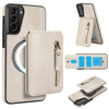 Zipper Wallet Split MagSafe Leather Back Phone Case, For Samsung Galaxy S21 5G, For Samsung Galaxy S21+ 5G, For Samsung Galaxy S21 Ultra 5G, For Samsung Galaxy Note20 Ultra, For Samsung Galaxy Note20