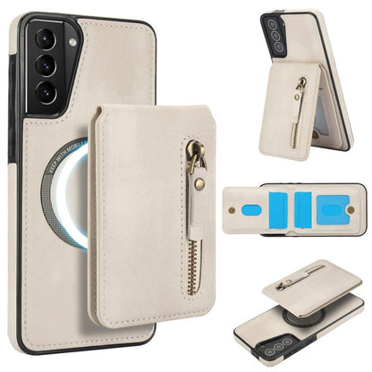 Zipper Wallet Split MagSafe Leather Back Phone Case, For Samsung Galaxy S21 5G, For Samsung Galaxy S21+ 5G, For Samsung Galaxy S21 Ultra 5G, For Samsung Galaxy Note20 Ultra, For Samsung Galaxy Note20