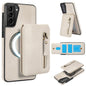 Zipper Wallet Split MagSafe Leather Back Phone Case, For Samsung Galaxy S21 5G, For Samsung Galaxy S21+ 5G, For Samsung Galaxy S21 Ultra 5G, For Samsung Galaxy Note20 Ultra, For Samsung Galaxy Note20
