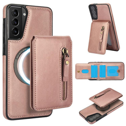 Zipper Wallet Split MagSafe Leather Back Phone Case, For Samsung Galaxy S21 5G, For Samsung Galaxy S21+ 5G, For Samsung Galaxy S21 Ultra 5G, For Samsung Galaxy Note20 Ultra, For Samsung Galaxy Note20