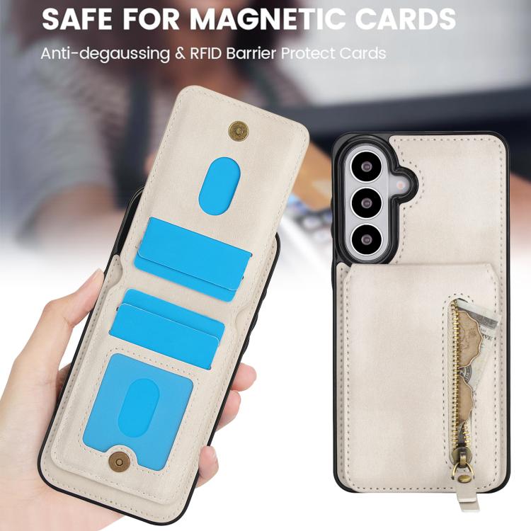 Zipper Wallet Split MagSafe Leather Back Phone Case, For Samsung Galaxy S26+ 5G, For Samsung Galaxy S26 Ultra 5G, For Samsung Galaxy S26 5G, For Samsung Galaxy S25 5G, For Samsung Galaxy S25+ 5G, For Samsung Galaxy S25 Ultra 5G