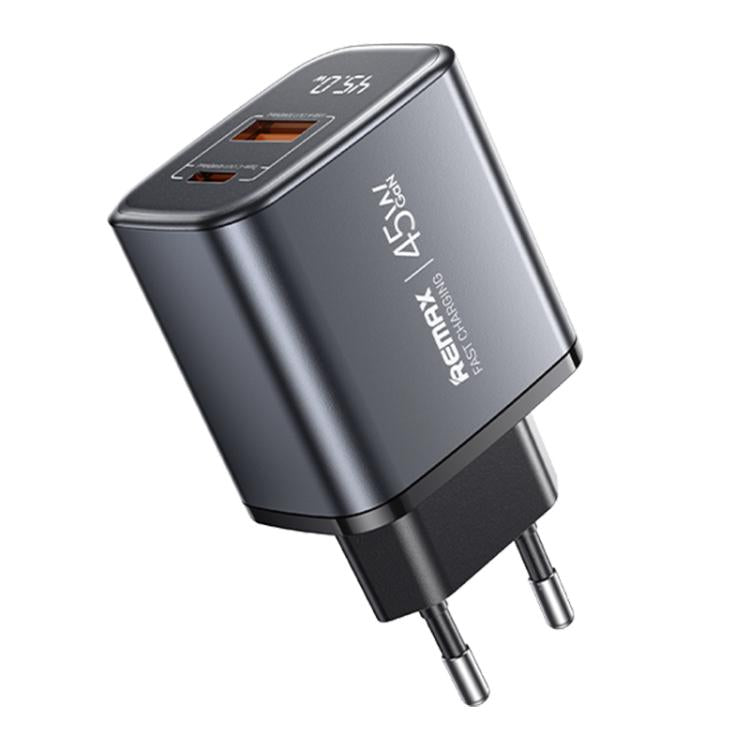 REMAX U2-AC 45W USB and Type-C GaN Digital Display Fast Charger