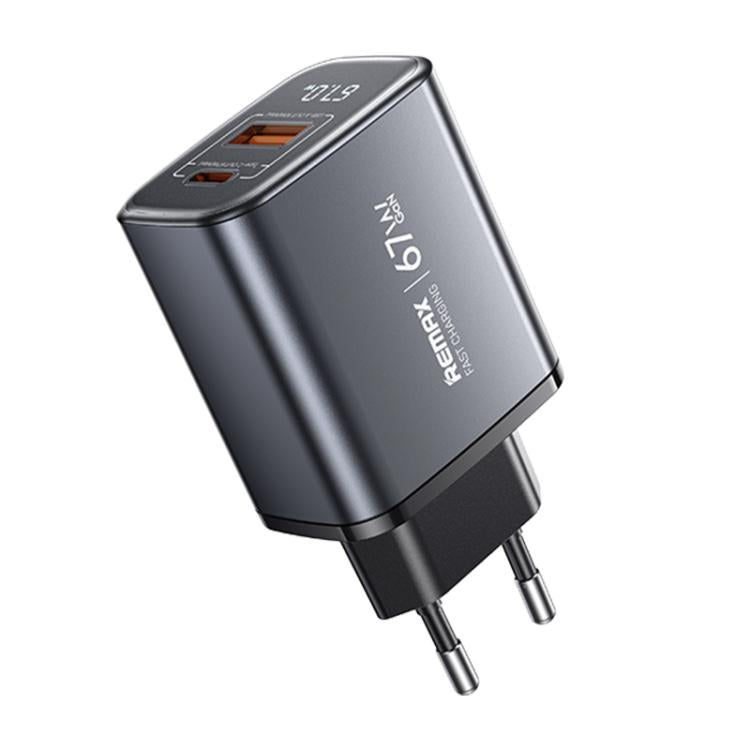 REMAX U2-AC 67W USB and Type-C GaN Digital Display Fast Charger