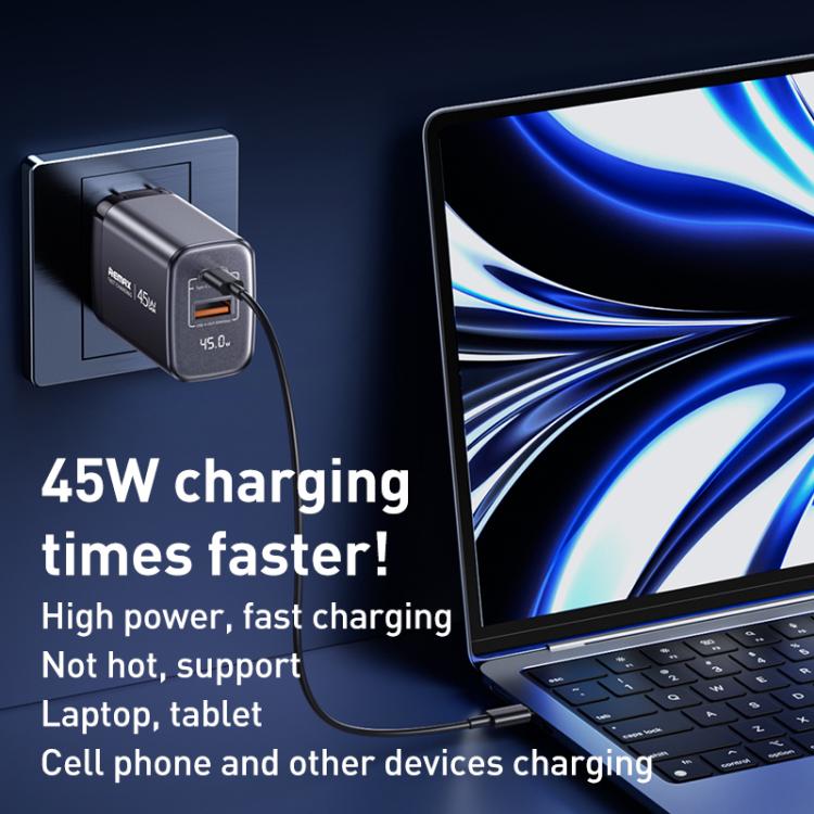REMAX U2-AC 67W USB and Type-C GaN Digital Display Fast Charger