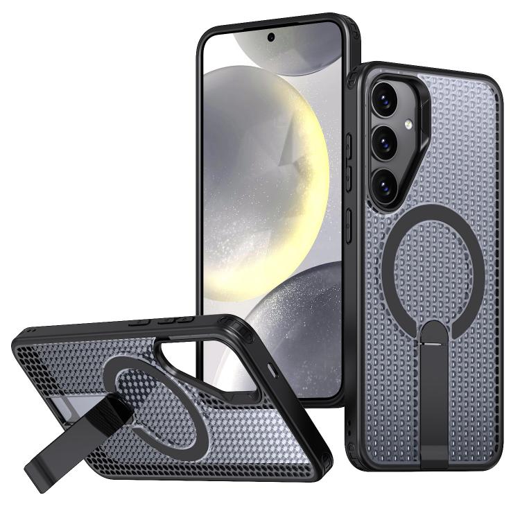 Honeycomb Cooling MagSafe Holder Phone Case, For Samsung Galaxy S26 Ultra 5G, For Samsung Galaxy A07 4G, For Samsung Galaxy A17 5G, For Samsung Galaxy M56 / F56 5G, For Samsung Galaxy A06 5G / 4G, For Samsung Galaxy S25 5G / S24 5G                     ...