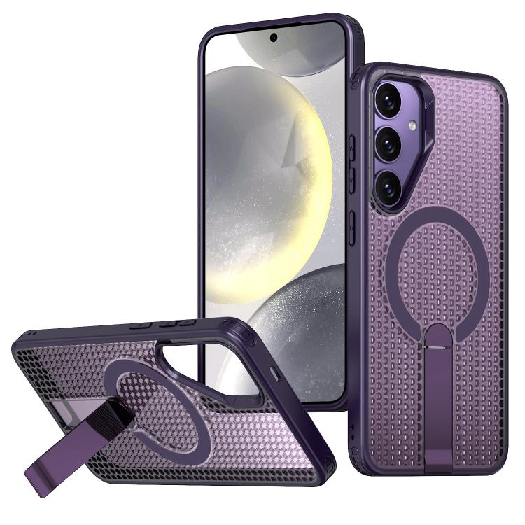 Honeycomb Cooling MagSafe Holder Phone Case, For Samsung Galaxy S26 Ultra 5G, For Samsung Galaxy A07 4G, For Samsung Galaxy A17 5G, For Samsung Galaxy M56 / F56 5G, For Samsung Galaxy A06 5G / 4G, For Samsung Galaxy S25 5G / S24 5G                     ...