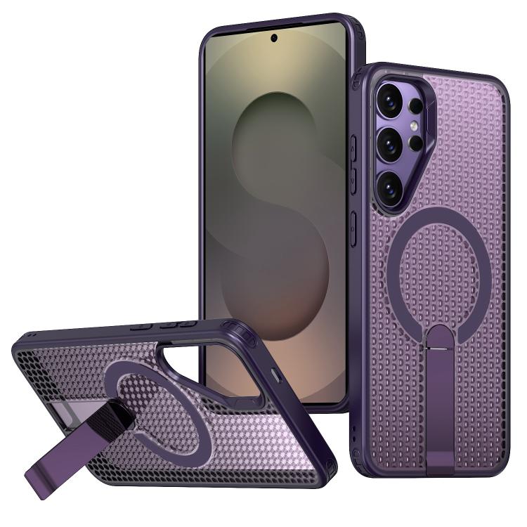 Honeycomb Cooling MagSafe Holder Phone Case, For Samsung Galaxy S26 Ultra 5G, For Samsung Galaxy A07 4G, For Samsung Galaxy A17 5G, For Samsung Galaxy M56 / F56 5G, For Samsung Galaxy A06 5G / 4G, For Samsung Galaxy S25 5G / S24 5G                     ...