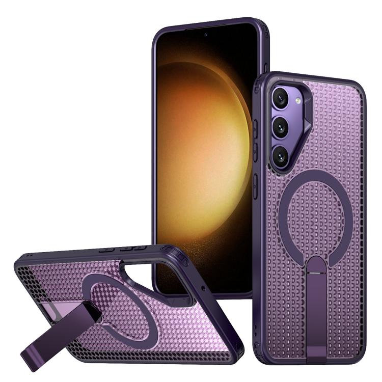 Honeycomb Cooling MagSafe Holder Phone Case, For Samsung Galaxy Xcover7 Pro, For Samsung Galaxy Xcover7, For Samsung Galaxy S24 Ultra 5G, For Samsung Galaxy S23+ 5G