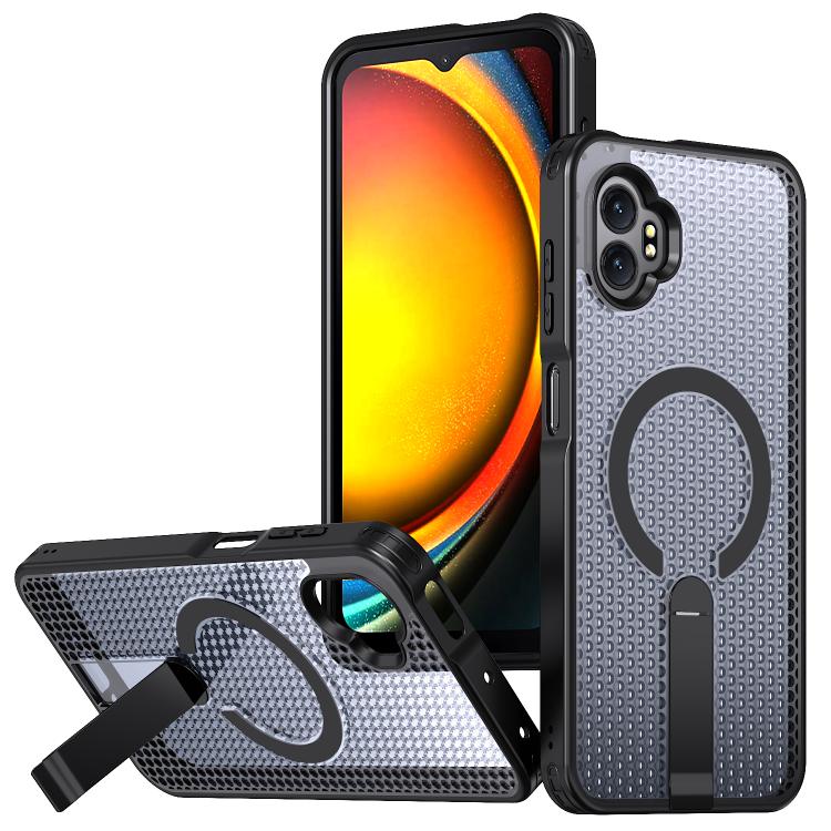 Honeycomb Cooling MagSafe Holder Phone Case, For Samsung Galaxy Xcover7 Pro, For Samsung Galaxy Xcover7, For Samsung Galaxy S24 Ultra 5G, For Samsung Galaxy S23+ 5G