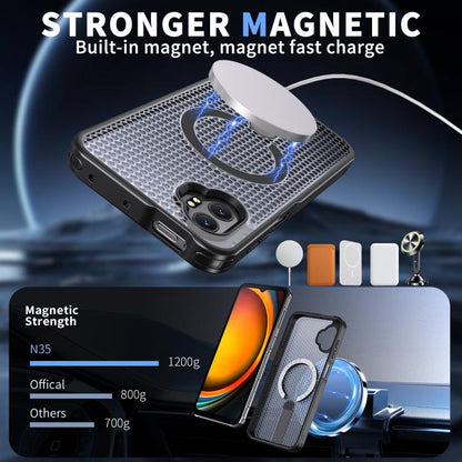 Honeycomb Cooling MagSafe Holder Phone Case, For Samsung Galaxy Xcover7 Pro, For Samsung Galaxy Xcover7, For Samsung Galaxy S24 Ultra 5G, For Samsung Galaxy S23+ 5G