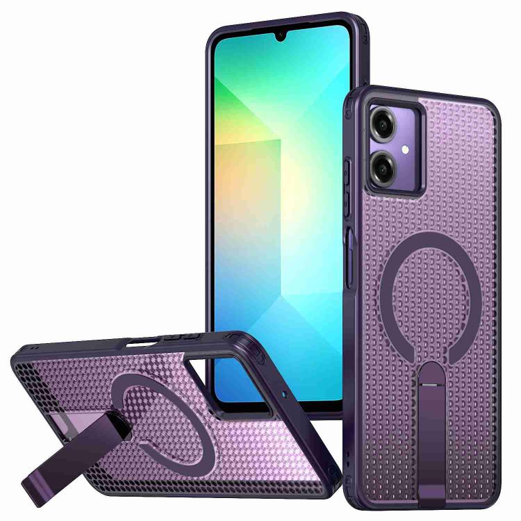Honeycomb Cooling MagSafe Holder Phone Case, For Samsung Galaxy S26 Ultra 5G, For Samsung Galaxy A07 4G, For Samsung Galaxy A17 5G, For Samsung Galaxy M56 / F56 5G, For Samsung Galaxy A06 5G / 4G, For Samsung Galaxy S25 5G / S24 5G                     ...