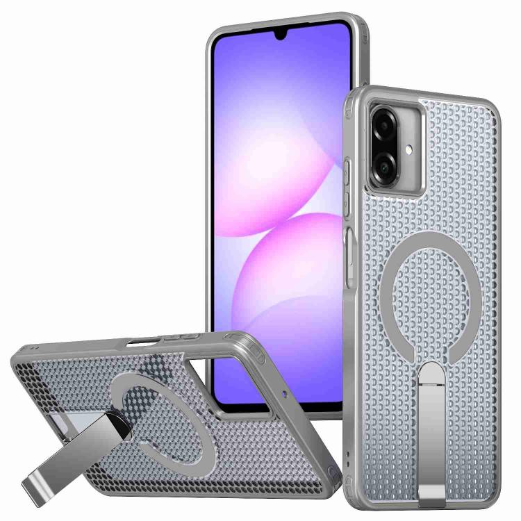 Honeycomb Cooling MagSafe Holder Phone Case, For Samsung Galaxy S26 Ultra 5G, For Samsung Galaxy A07 4G, For Samsung Galaxy A17 5G, For Samsung Galaxy M56 / F56 5G, For Samsung Galaxy A06 5G / 4G, For Samsung Galaxy S25 5G / S24 5G                     ...