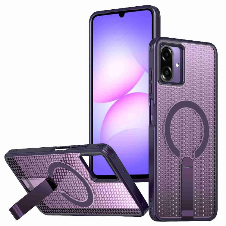 Honeycomb Cooling MagSafe Holder Phone Case, For Samsung Galaxy S26 Ultra 5G, For Samsung Galaxy A07 4G, For Samsung Galaxy A17 5G, For Samsung Galaxy M56 / F56 5G, For Samsung Galaxy A06 5G / 4G, For Samsung Galaxy S25 5G / S24 5G                     ...