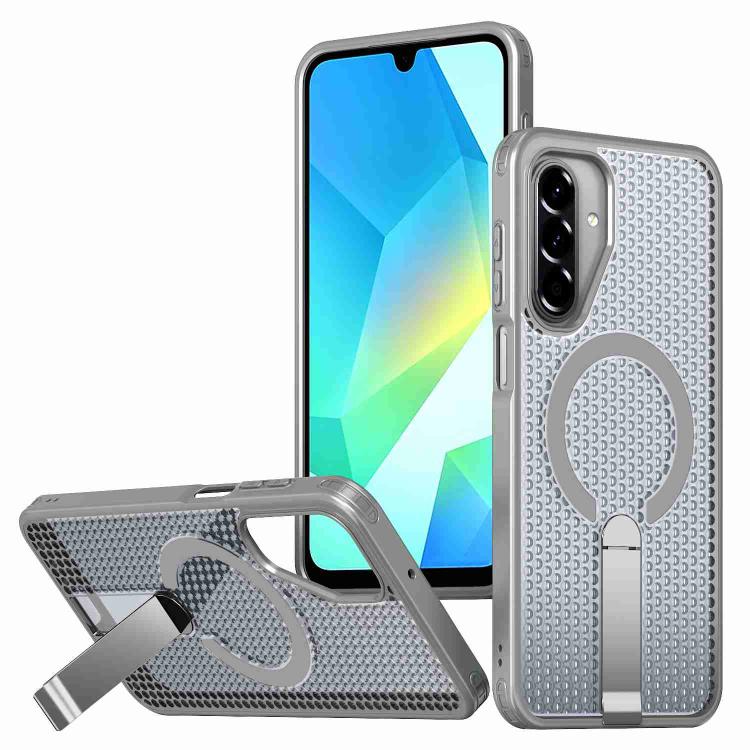 Honeycomb Cooling MagSafe Holder Phone Case, For Samsung Galaxy S26 Ultra 5G, For Samsung Galaxy A07 4G, For Samsung Galaxy A17 5G, For Samsung Galaxy M56 / F56 5G, For Samsung Galaxy A06 5G / 4G, For Samsung Galaxy S25 5G / S24 5G                     ...