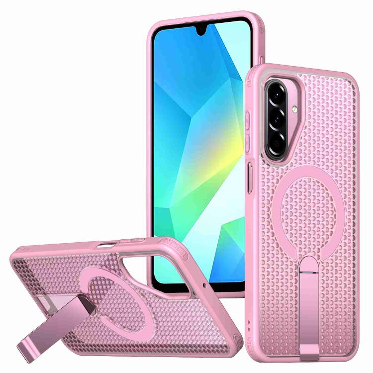 Honeycomb Cooling MagSafe Holder Phone Case, For Samsung Galaxy S26 Ultra 5G, For Samsung Galaxy A07 4G, For Samsung Galaxy A17 5G, For Samsung Galaxy M56 / F56 5G, For Samsung Galaxy A06 5G / 4G, For Samsung Galaxy S25 5G / S24 5G                     ...