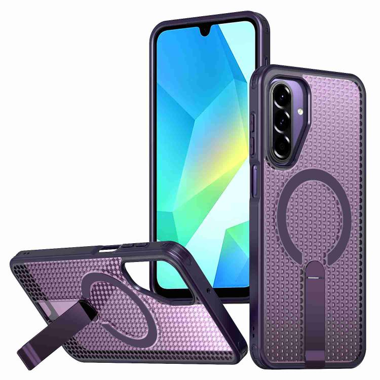 Honeycomb Cooling MagSafe Holder Phone Case, For Samsung Galaxy S26 Ultra 5G, For Samsung Galaxy A07 4G, For Samsung Galaxy A17 5G, For Samsung Galaxy M56 / F56 5G, For Samsung Galaxy A06 5G / 4G, For Samsung Galaxy S25 5G / S24 5G                     ...