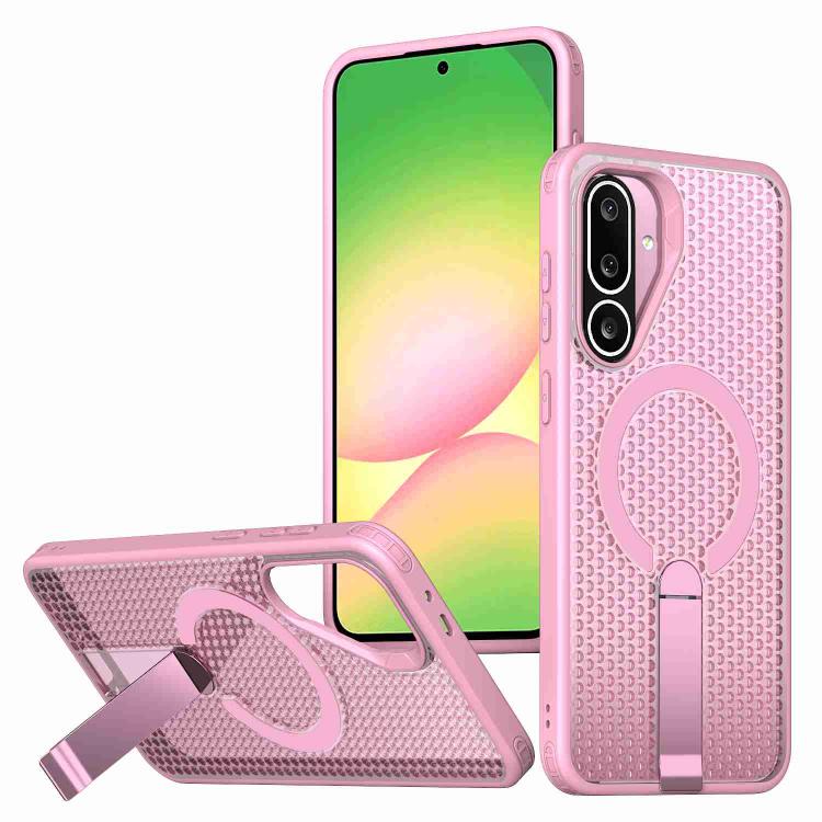 Honeycomb Cooling MagSafe Holder Phone Case, For Samsung Galaxy S26 Ultra 5G, For Samsung Galaxy A07 4G, For Samsung Galaxy A17 5G, For Samsung Galaxy M56 / F56 5G, For Samsung Galaxy A06 5G / 4G, For Samsung Galaxy S25 5G / S24 5G                     ...