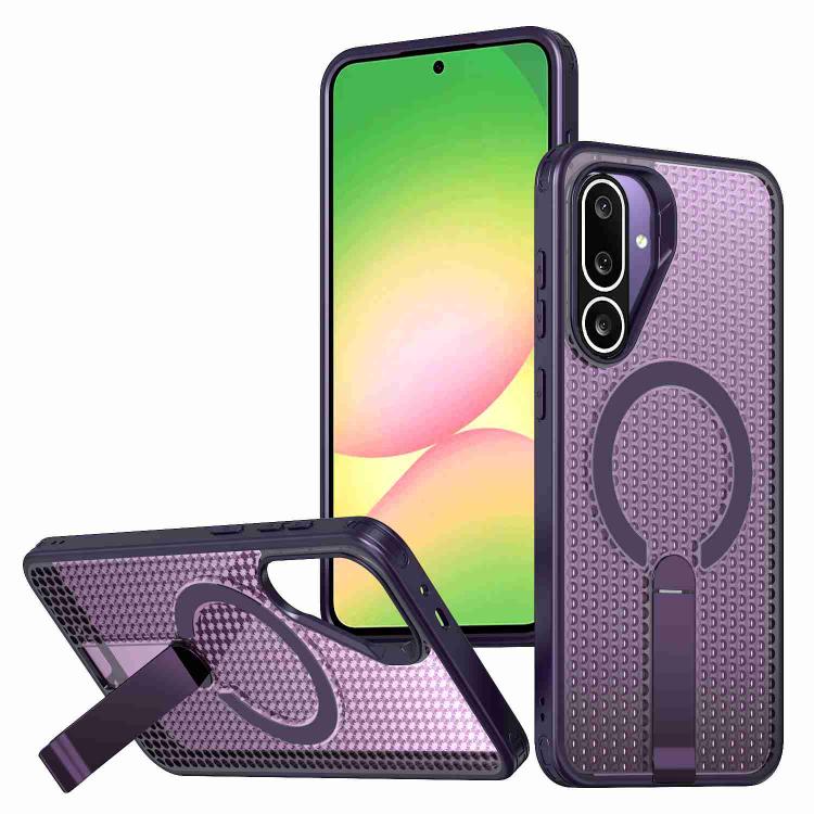 Honeycomb Cooling MagSafe Holder Phone Case, For Samsung Galaxy S26 Ultra 5G, For Samsung Galaxy A07 4G, For Samsung Galaxy A17 5G, For Samsung Galaxy M56 / F56 5G, For Samsung Galaxy A06 5G / 4G, For Samsung Galaxy S25 5G / S24 5G                     ...