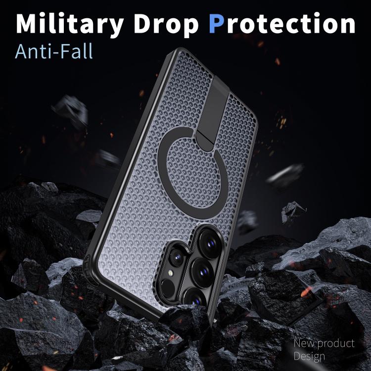 Honeycomb Cooling MagSafe Holder Phone Case, For Samsung Galaxy S26 Ultra 5G, For Samsung Galaxy A07 4G, For Samsung Galaxy A17 5G, For Samsung Galaxy M56 / F56 5G, For Samsung Galaxy A06 5G / 4G, For Samsung Galaxy S25 5G / S24 5G                     ...