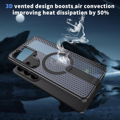 Honeycomb Cooling MagSafe Holder Phone Case, For Samsung Galaxy S26 Ultra 5G, For Samsung Galaxy A07 4G, For Samsung Galaxy A17 5G, For Samsung Galaxy M56 / F56 5G, For Samsung Galaxy A06 5G / 4G, For Samsung Galaxy S25 5G / S24 5G                     ...
