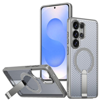 Honeycomb Cooling MagSafe Holder Phone Case, For Samsung Galaxy S26 Ultra 5G, For Samsung Galaxy A07 4G, For Samsung Galaxy A17 5G, For Samsung Galaxy M56 / F56 5G, For Samsung Galaxy A06 5G / 4G, For Samsung Galaxy S25 5G / S24 5G                     ...
