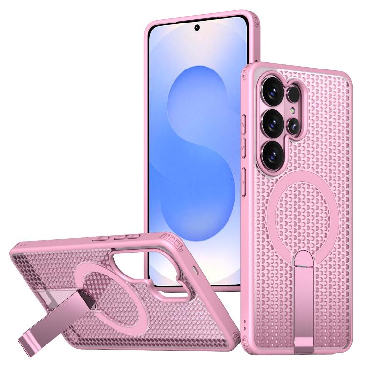 Honeycomb Cooling MagSafe Holder Phone Case, For Samsung Galaxy S26 Ultra 5G, For Samsung Galaxy A07 4G, For Samsung Galaxy A17 5G, For Samsung Galaxy M56 / F56 5G, For Samsung Galaxy A06 5G / 4G, For Samsung Galaxy S25 5G / S24 5G                     ...
