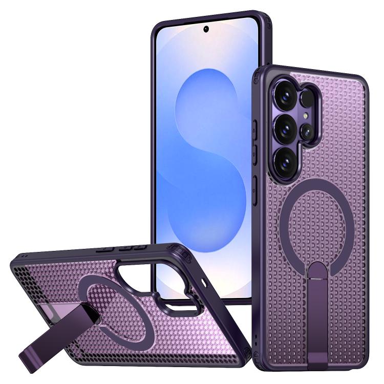 Honeycomb Cooling MagSafe Holder Phone Case, For Samsung Galaxy S26 Ultra 5G, For Samsung Galaxy A07 4G, For Samsung Galaxy A17 5G, For Samsung Galaxy M56 / F56 5G, For Samsung Galaxy A06 5G / 4G, For Samsung Galaxy S25 5G / S24 5G                     ...