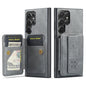 Fierre Shann FS-024 Oil Wax Cow Leather Card Holder Back Phone Case, For Samsung Galaxy S26+ 5G, For Samsung Galaxy S26 Ultra 5G, For Samsung Galaxy S26 5G, For Samsung Galaxy S25 5G, For Samsung Galaxy S25+ 5G, For Samsung Galaxy S25 Ultra 5G