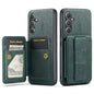 Fierre Shann FS-024 Oil Wax Cow Leather Card Holder Back Phone Case, For Samsung Galaxy S26+ 5G, For Samsung Galaxy S26 Ultra 5G, For Samsung Galaxy S26 5G, For Samsung Galaxy S25 5G, For Samsung Galaxy S25+ 5G, For Samsung Galaxy S25 Ultra 5G