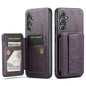 Fierre Shann FS-024 Oil Wax Cow Leather Card Holder Back Phone Case, For Samsung Galaxy S26+ 5G, For Samsung Galaxy S26 Ultra 5G, For Samsung Galaxy S26 5G, For Samsung Galaxy S25 5G, For Samsung Galaxy S25+ 5G, For Samsung Galaxy S25 Ultra 5G