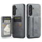 Fierre Shann FS-024 Oil Wax Cow Leather Card Holder Back Phone Case, For Samsung Galaxy S26+ 5G, For Samsung Galaxy S26 Ultra 5G, For Samsung Galaxy S26 5G, For Samsung Galaxy S25 5G, For Samsung Galaxy S25+ 5G, For Samsung Galaxy S25 Ultra 5G