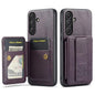 Fierre Shann FS-024 Oil Wax Cow Leather Card Holder Back Phone Case, For Samsung Galaxy S26+ 5G, For Samsung Galaxy S26 Ultra 5G, For Samsung Galaxy S26 5G, For Samsung Galaxy S25 5G, For Samsung Galaxy S25+ 5G, For Samsung Galaxy S25 Ultra 5G