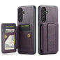 Fierre Shann FS-024 Oil Wax Cow Leather Card Holder Back Phone Case, For Samsung Galaxy S26+ 5G, For Samsung Galaxy S26 Ultra 5G, For Samsung Galaxy S26 5G, For Samsung Galaxy S25 5G, For Samsung Galaxy S25+ 5G, For Samsung Galaxy S25 Ultra 5G