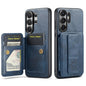 Fierre Shann FS-024 Oil Wax Cow Leather Card Holder Back Phone Case, For Samsung Galaxy S26+ 5G, For Samsung Galaxy S26 Ultra 5G, For Samsung Galaxy S26 5G, For Samsung Galaxy S25 5G, For Samsung Galaxy S25+ 5G, For Samsung Galaxy S25 Ultra 5G