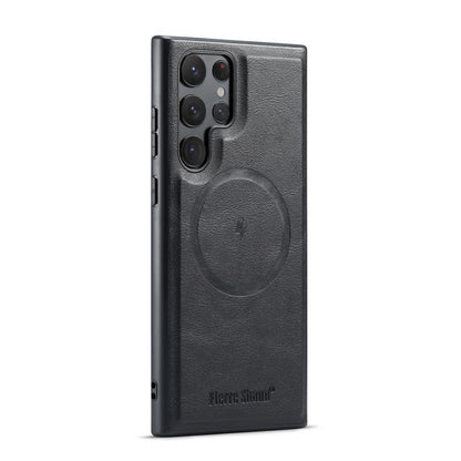 Fierre Shann FS-027 Cowhide Texture MagSafe Magnetic Phone Case, For Samsung Galaxy S26+ 5G, For Samsung Galaxy S26 Ultra 5G, For Samsung Galaxy S26 5G, For Samsung Galaxy S25 5G, For Samsung Galaxy S25+ 5G, For Samsung Galaxy S25 Ultra 5G             ...