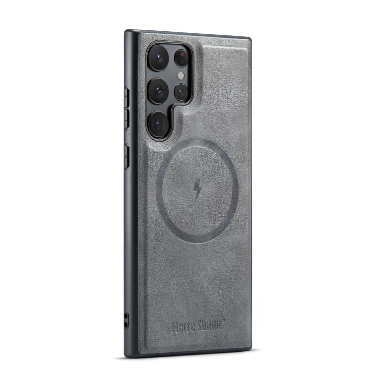 Fierre Shann FS-027 Cowhide Texture MagSafe Magnetic Phone Case, For Samsung Galaxy S26+ 5G, For Samsung Galaxy S26 Ultra 5G, For Samsung Galaxy S26 5G, For Samsung Galaxy S25 5G, For Samsung Galaxy S25+ 5G, For Samsung Galaxy S25 Ultra 5G             ...