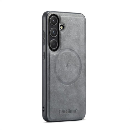 Fierre Shann FS-027 Cowhide Texture MagSafe Magnetic Phone Case, For Samsung Galaxy S26+ 5G, For Samsung Galaxy S26 Ultra 5G, For Samsung Galaxy S26 5G, For Samsung Galaxy S25 5G, For Samsung Galaxy S25+ 5G, For Samsung Galaxy S25 Ultra 5G             ...
