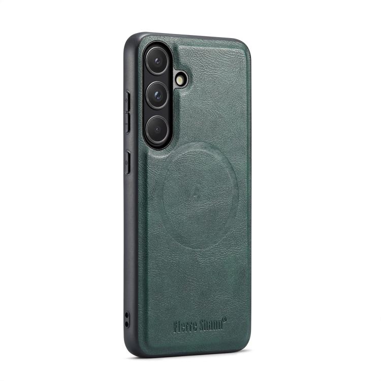 Fierre Shann FS-027 Cowhide Texture MagSafe Magnetic Phone Case, For Samsung Galaxy S26+ 5G, For Samsung Galaxy S26 Ultra 5G, For Samsung Galaxy S26 5G, For Samsung Galaxy S25 5G, For Samsung Galaxy S25+ 5G, For Samsung Galaxy S25 Ultra 5G             ...